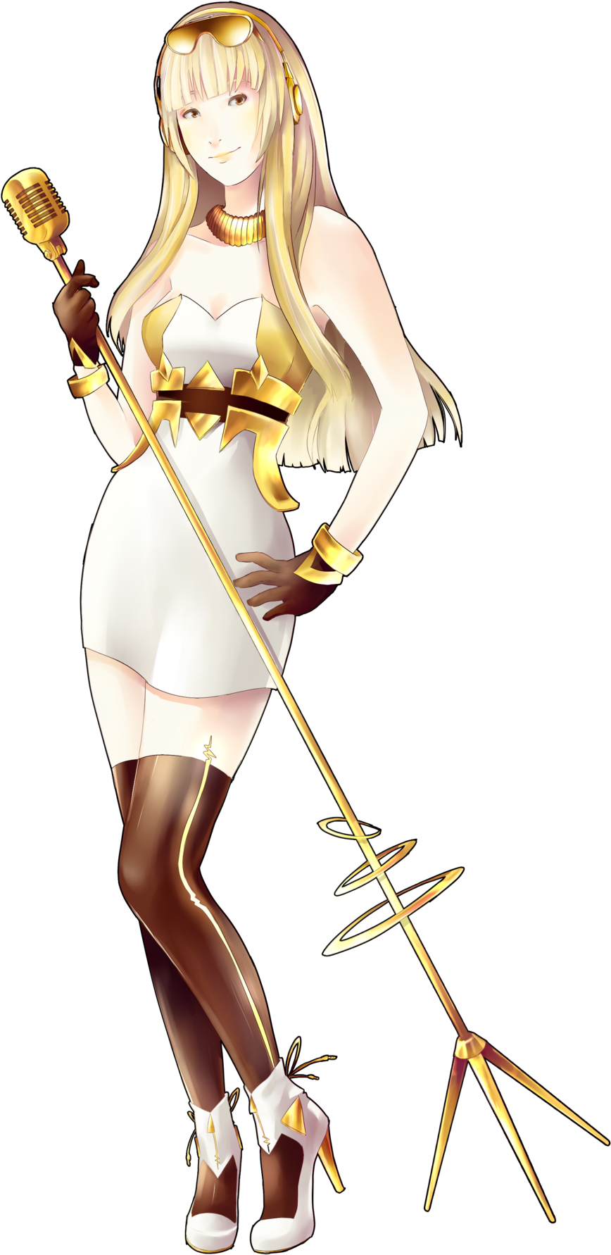 Cyber Diva By Akuo-p - Cyber Diva Renders Vocaloid (1024x1843), Png Download