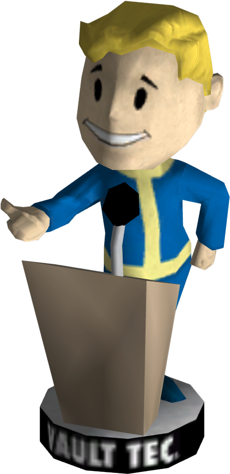 Bobblehead Speech - Vault Boy Bobblehead Luck (550x1000), Png Download