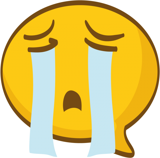 Speech Bubble Shaped Emoji - 傷心 卡通 (866x650), Png Download