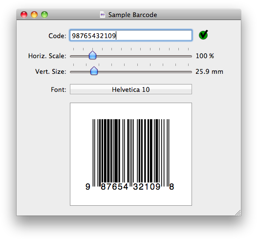 A Upc-a Bar Code Application For Mac Os X - Barcode (539x502), Png Download