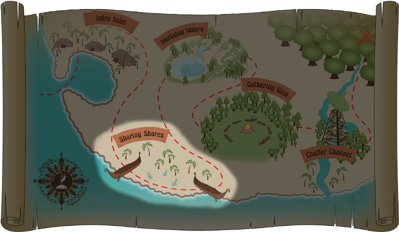 Isle Of Write Treasure Map Sharing Shores - Treasure Map (800x467), Png Download
