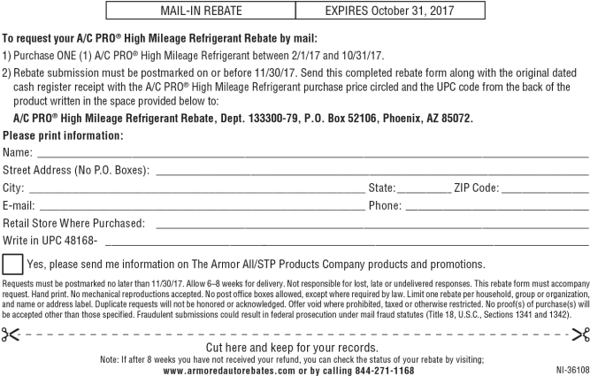 High Mileage Refrigerant Online Rebate-686x428 - Curve (686x428), Png Download