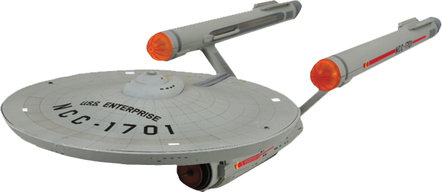 Uss Enterprise Ncc-1701 - Diamond Select Star Trek Tos Enterprise 1701 Hd Ship (621x270), Png Download