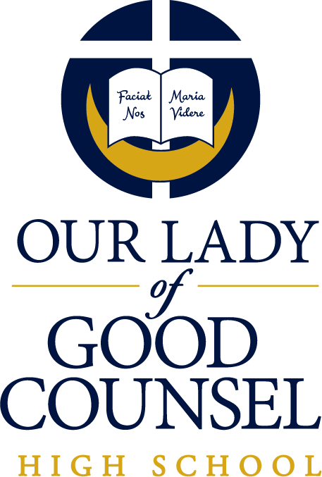Vertical - Our Lady Of Good Counsel Logo (457x677), Png Download