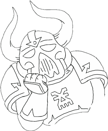 Drawing Space - Space Marines (429x515), Png Download