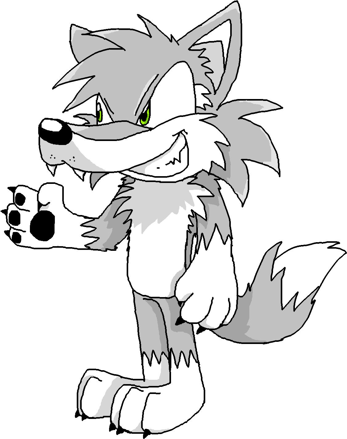 Paws Shaking Hands With Nothing - Cartoon (1143x1509), Png Download