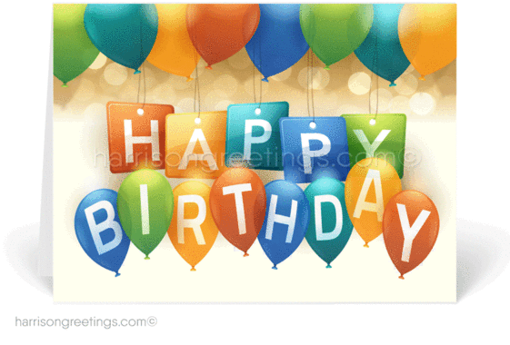 Contemporary Happy Birthday Greeting Cards - Happy Birthday Contemporary (560x417), Png Download