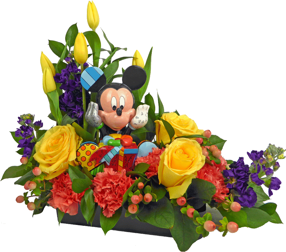 Mickey Birthday Wishes Bouquet - Birthday Wishes Bouquet (1024x1024), Png Download