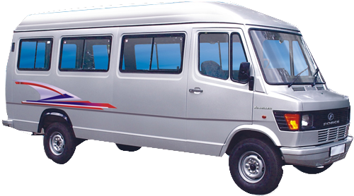 Force Traveller - Tempo Traveller 14 Seater (500x306), Png Download