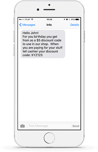 The System Can Plan To Send The Sms Message Exactly - Sms (327x491), Png Download