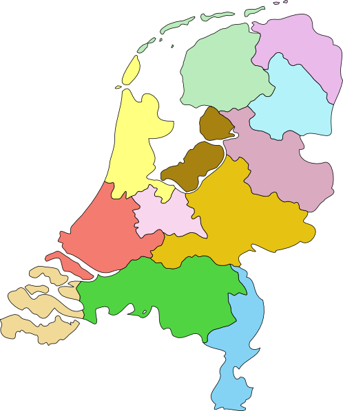 Free Vector Netherland Nederland Map Clip Art - Netherlands Map (498x598), Png Download