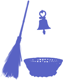 Broom Bell Basket@2x - Basket (600x400), Png Download