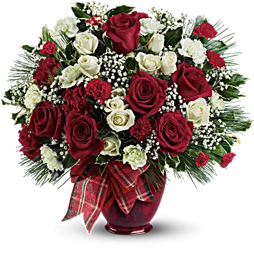 Holiday Splendor - Premium - Christmas Flowers (368x460), Png Download