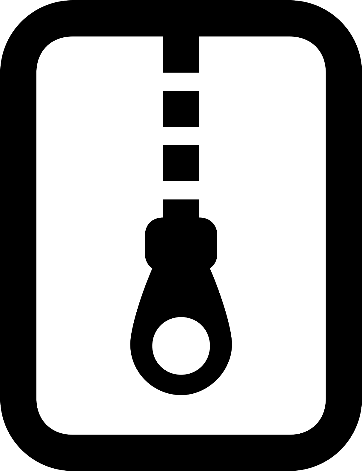 This Is Icon Is A Square With A Zipper That Goes A - Archive Icon Png (1600x1600), Png Download