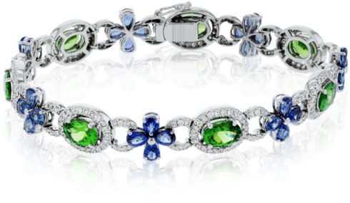 Simon G 18k White Gold Bracelet Lb2129 Image - Bracelet (640x640), Png Download
