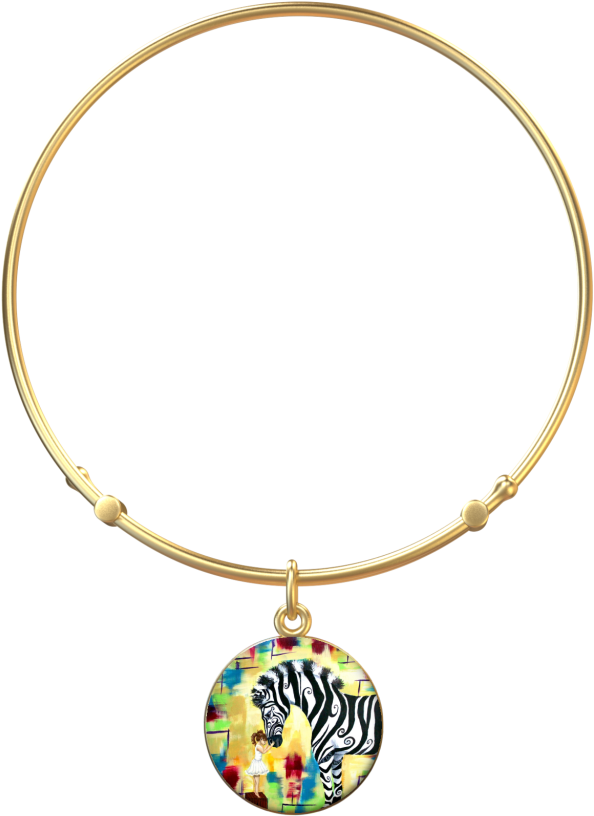 Lotus Coin Charm Bangle Gold Bracelet - Necklace (1024x1024), Png Download