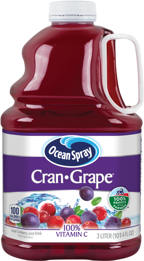 Ocean Spray Juice Drink, Cranberry Grape Juice, - Ocean Spray Cran Apple (750x1000), Png Download