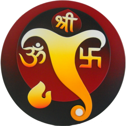 Wooden Ganesha Om Shri Swastik Wall Hanging - Om Swastik Shree (500x500), Png Download