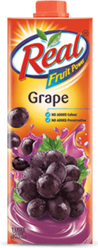 Real Grapes - Real Tetra Pack Juice (500x500), Png Download