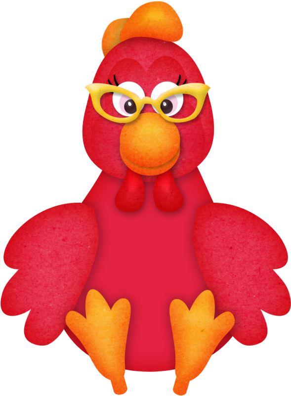 Animais Da Fazenda E Etc Birds Clip - Chicken (662x870), Png Download