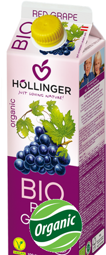 Hollinger Organic Red Grape Juice 1 L - Hollinger Juice Organic Red Grape Juice 1 Litre (1000ml) (519x519), Png Download