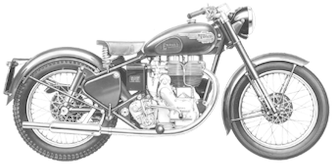 20th Century Royal Enfield Bullet - Royal Enfield Bullet (688x354), Png Download