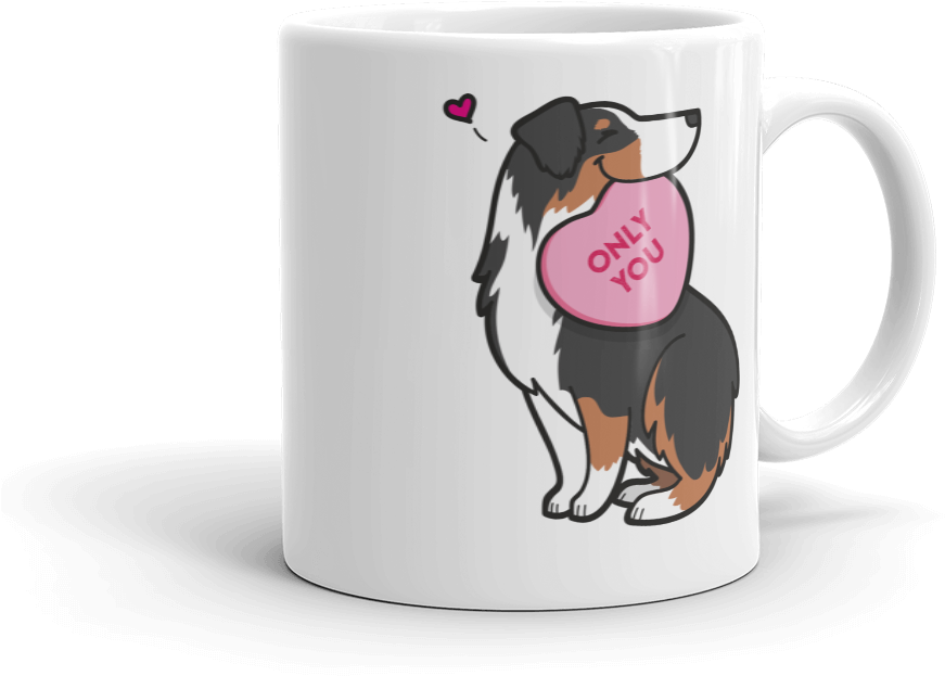 Aussie Candy Heart Mug - Mug (1000x1000), Png Download