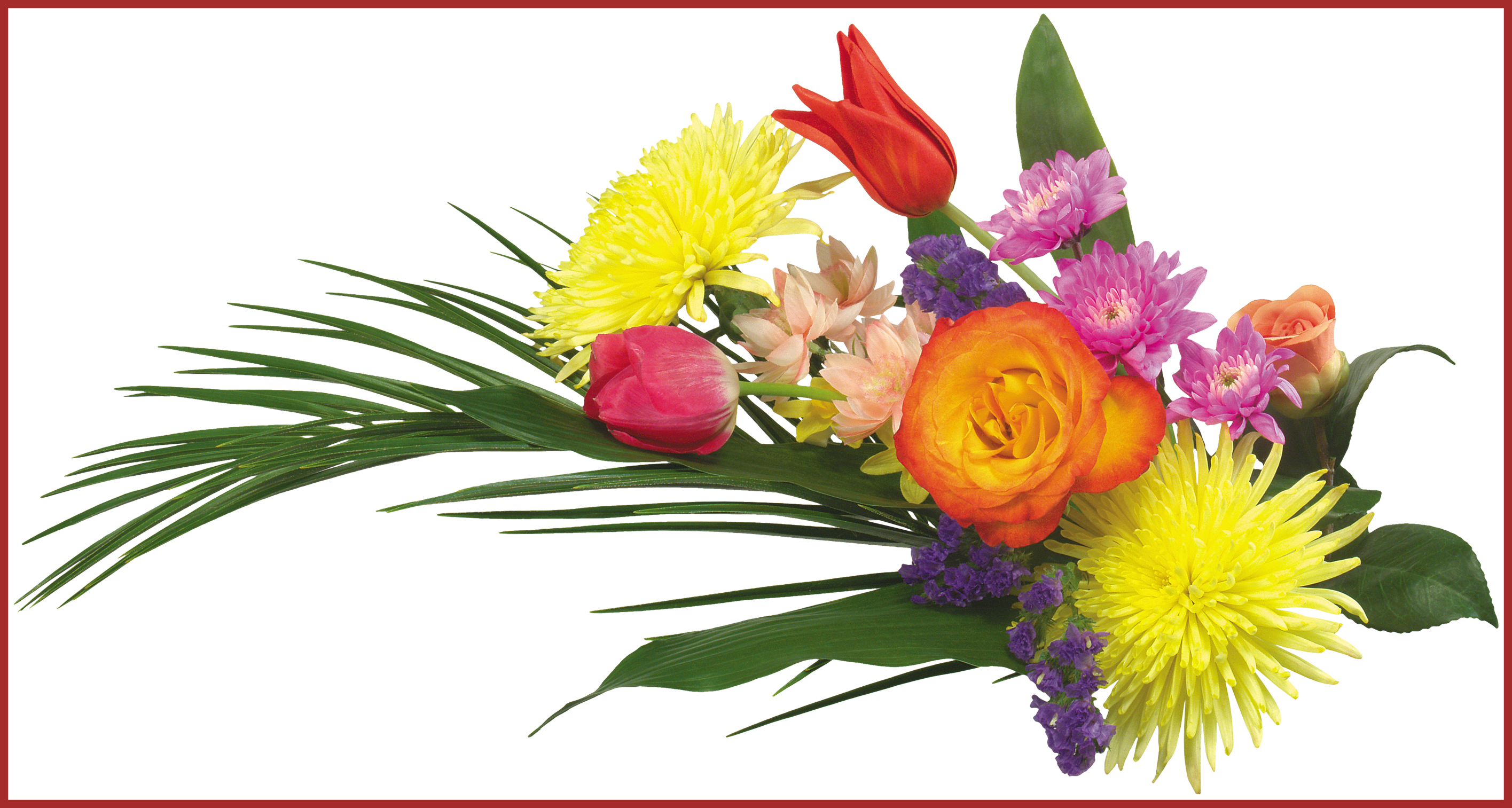 Bouquet Flower Png - Flower (2831x1513), Png Download