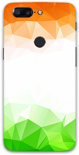 Triangle Geometrical With Indian Tricolor Oneplus 5t - Smartphone (600x600), Png Download