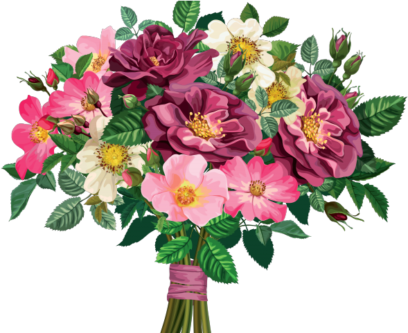 Floral Bouquet Cliparts - Flower Bouquet Png Transparent (640x480), Png Download