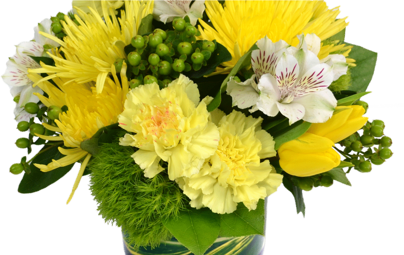 Caribbean Splash Floral Bouquet - Flower (1368x855), Png Download