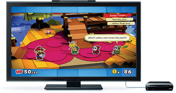 Papermariobattle - Paper Mario Color Splash Combat (587x311), Png Download