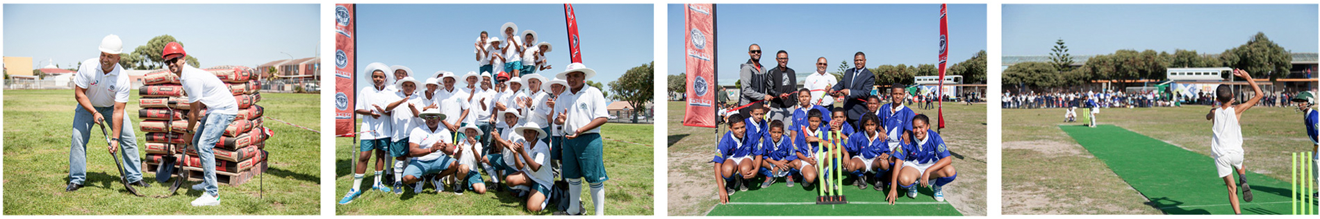 Below Are Images Of The Schools Budding Cricketers, - Huddle (1899x554), Png Download
