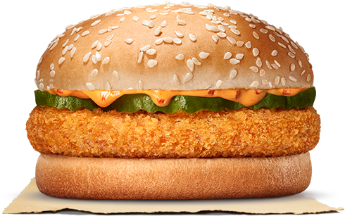 Bite Into The Crispy Chicken Burger And Enjoy The Sensation - Chilli Chicken Burger Burger King (500x540), Png Download