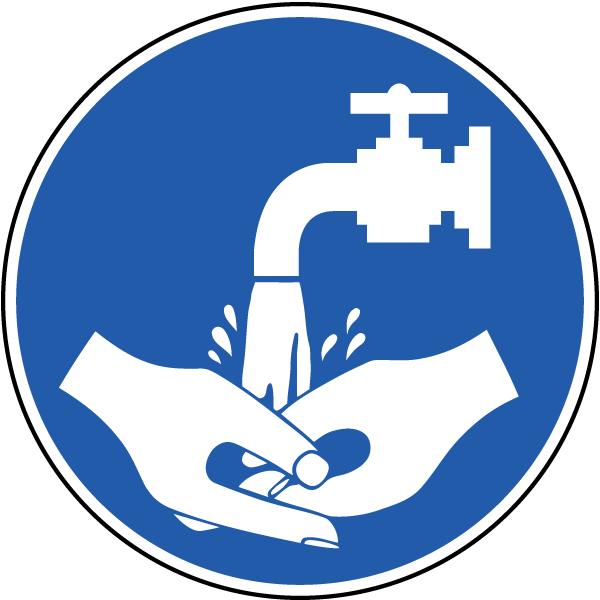 Washing Hands Symbol Wash Your Hands Label J6573 Safetysign - Hand Wash Logo Png (600x600), Png Download