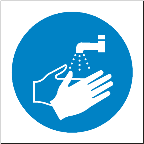 Wash Your Hands Symbol Sign - Wash Hands Safety Sign (600x600), Png Download