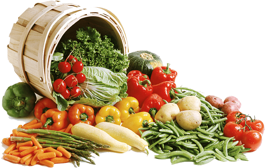 Vegetable Png Clipart Min - Basket Full Of Vegetables (913x606), Png Download