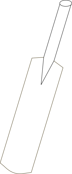 Cricket Bat White Png (246x590), Png Download