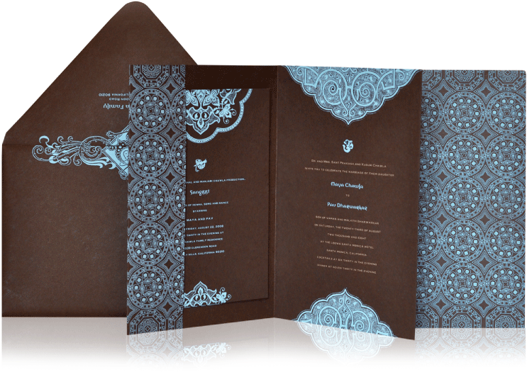 Exotic Indian Luxury Wedding Invitation - Wedding Invitation (934x585), Png Download