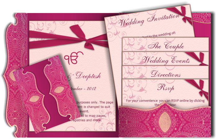 Image Result For Yarn Holder Template - Sikh Wedding Cards Inserts (708x467), Png Download