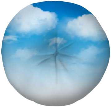 White Clouds In A Blue Sky - Sphere (400x400), Png Download