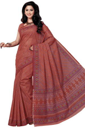 Womens Cotton Saree - Silk (300x450), Png Download