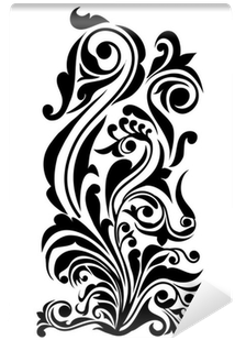 Swirl, Patterns, Flowers Design-vector Wall Mural • - Motifs Design (400x400), Png Download