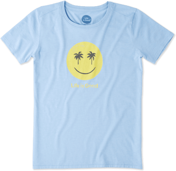 Women's Smiley Palms Cool - T-shirt (570x570), Png Download