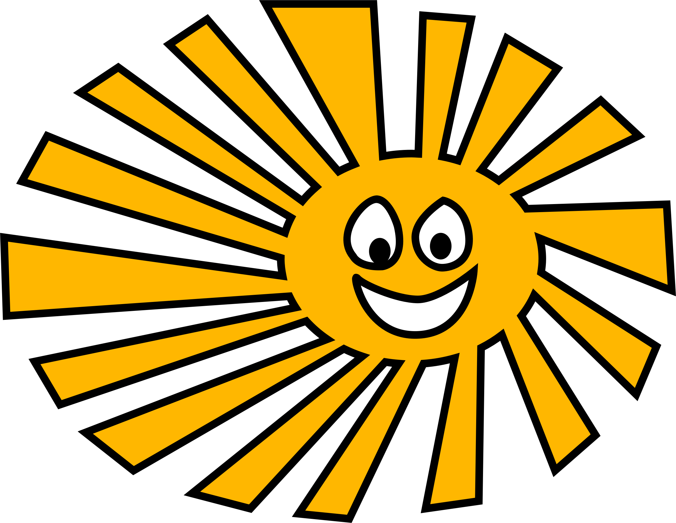 Happy Sun Vector Clipart Image - Sun Vector Clipart (2270x1758), Png Download