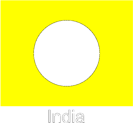 India Flag - Circle (448x414), Png Download