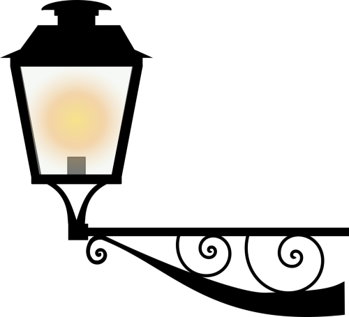 Lamp Light,ornament,vintage, - Lamp Posts Clip Art (500x455), Png Download