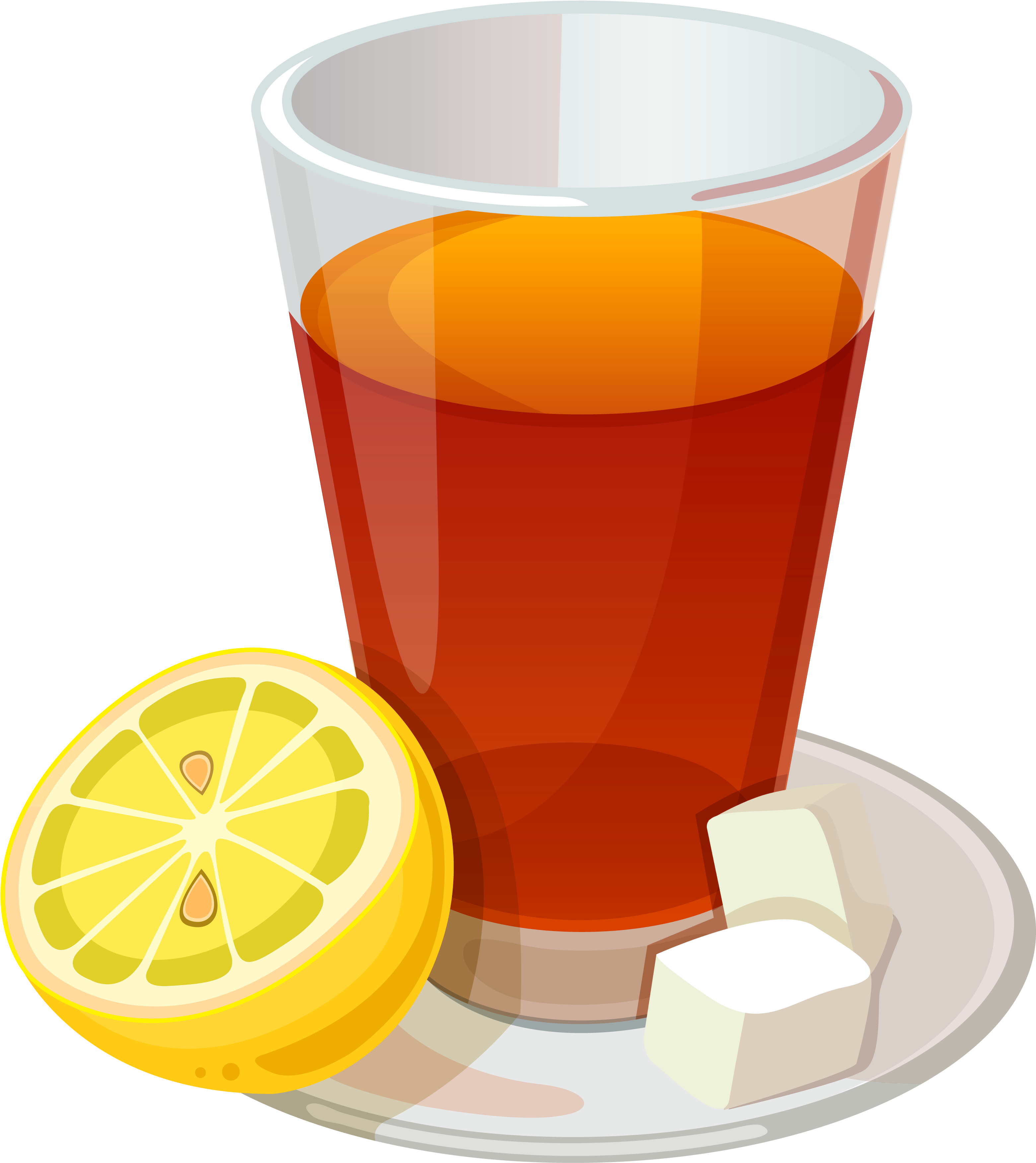 Lemon Tea Vector Png (3414x3793), Png Download