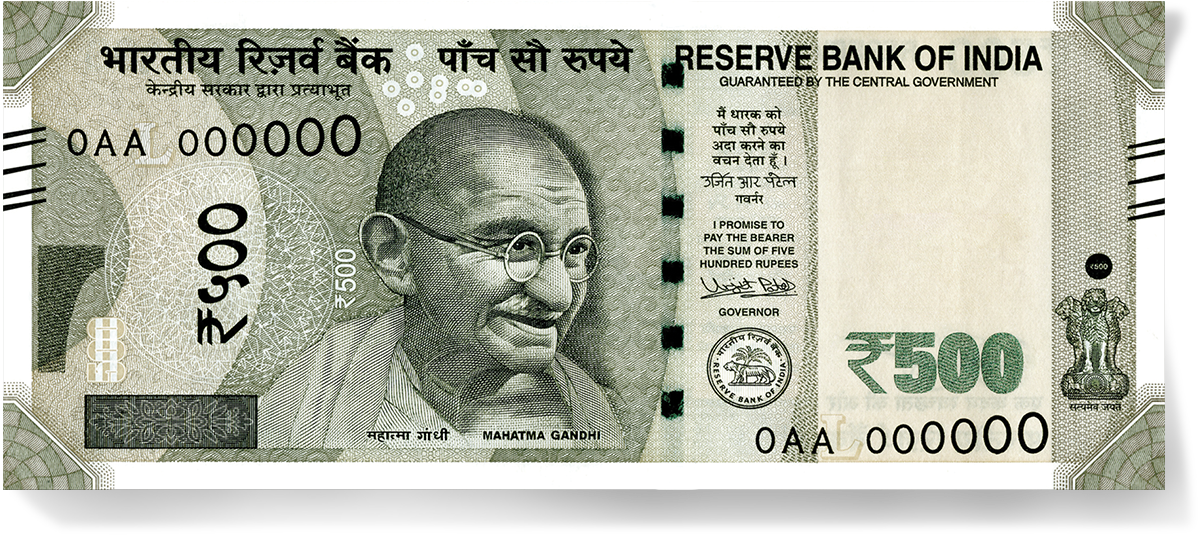 Rbi - New 500 Rupee Note Chip (1198x535), Png Download