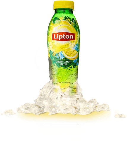 Green Ice Tea With Lemon - Ice Tea Lipton Advertising (427x497), Png Download